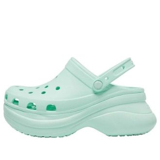 Sandalias Crocs Classic Clog Retro con suela gruesa, color verde menta, 206302-3TI