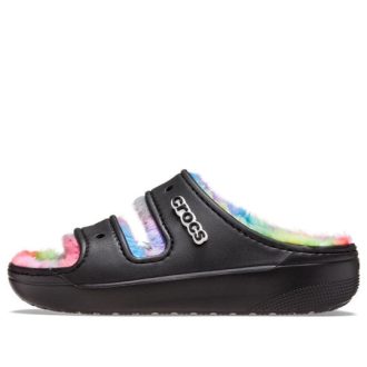 Sandalias Crocs Classic Cozzzy con efecto teñido en aerosol «Negro Multi» 208046-0C4
