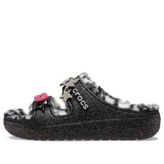 Sandalias Crocs Classic Cozzzy Disco con purpurina «Negras» 208074-0C4