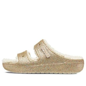 Sandalias Crocs Classic Cozzzy Glitter para mujer, multicolor, 208124-93S