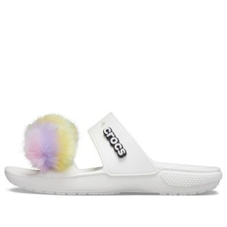 Sandalias Crocs Classic Fur Sure de 2 tiras «Blancas» 207405-100