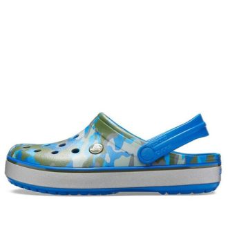 Sandalias Crocs Crocband con estampado de camuflaje azul unisex 205834-4JU