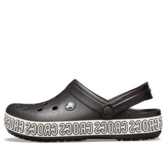 Sandalias Crocs Crocband Logo Mania Beach negras 205914-066