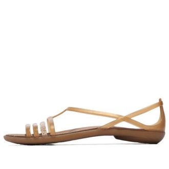 Sandalias Crocs Isabella para mujer, color bronce, 202465-854