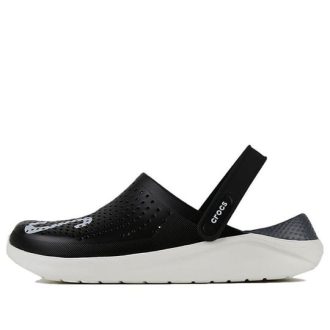 Sandalias Crocs LiteRide con logo Crocs Hollow Out unisex negras «Negro Blanco» 205893-066