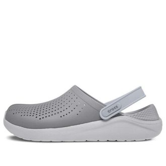 Sandalias Crocs LiteRide Flash en gris ahumado y blanco 204592-06J