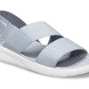 Sandalias Crocs LiteRide gris azul claro para mujer, color gris y blanco, 206081-00J Sandalias Crocs LiteRide gris azul claro para mujer, color gris y blanco, 206081-00J