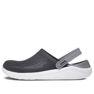 Sandalias Crocs LiteRide para hombre, color negro y gris humo, unisex, 204592-05M