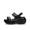 Sandalias Crocs Mega Crush Pearl con volantes para mujer, color negro, 210179