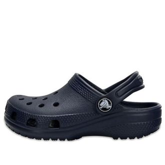 Sandalias Crocs para niños pequeños, estilo deportivo de playa y exterior, color azul oscuro, talla 204536-410