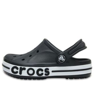 Sandalias Crocs (PS) para exteriores, pequeñas, planas, para playa, deportivas, color negro y blanco, 205100-001 Sandalias Crocs (PS) para exteriores, pequeñas, planas, para playa, deportivas, color negro y blanco, 205100-001