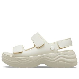 Sandalias Crocs Skyline para mujer, color blanco, 208183-2Y2