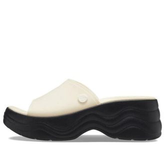 Sandalias Crocs Skyline para mujer, color negro vainilla, 208182-1LG