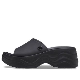 Sandalias Crocs Skyline Slide para mujer, color negro, 208182-001