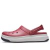 Sandalias Crocsband Full Force con suela gruesa, color rojo y blanco 206122-6RU