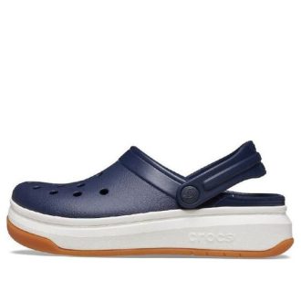 Sandalias Crocsband Full Force con suela gruesa unisex, azul y blanco, 206122-462