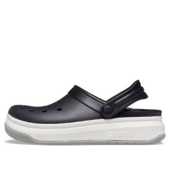 Sandalias Crocsband Full Force con suela gruesa, unisex, color negro y blanco, 206122-066