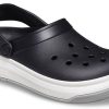 Sandalias Crocsband Full Force con suela gruesa, unisex, color negro y blanco, 206122-066