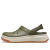 Sandalias Crocsband Full Force con suela gruesa, unisex, color verde, 206122-34E