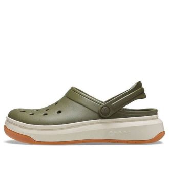 Sandalias Crocsband Full Force con suela gruesa, unisex, color verde, 206122-34E