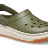 Sandalias Crocsband Full Force con suela gruesa, unisex, color verde, 206122-34E