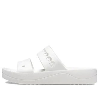 Sandalias de plataforma Crocs Baya para mujer, color blanco, 208188-100