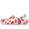Sandalias de playa clásicas Crocs unisex, rojas y blancas, 207849-1AZ