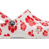 Sandalias de playa clásicas Crocs unisex, rojas y blancas, 207849-1AZ