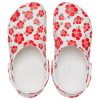Sandalias de playa clásicas Crocs unisex, rojas y blancas, 207849-1AZ