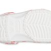Sandalias de playa clásicas Crocs unisex, rojas y blancas, 207849-1AZ