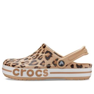 Sandalias de playa Crocs Bayaband con estampado de leopardo 206232-90L