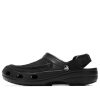 Sandalias de playa Crocs Classic Clog Cozy y transpirables, color negro, 207142-001
