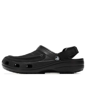 Sandalias de playa Crocs Classic Clog Cozy y transpirables, color negro, 207142-001