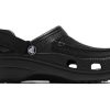 Sandalias de playa Crocs Classic Clog Cozy y transpirables, color negro, 207142-001