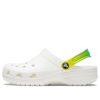 Sandalias de playa Crocs Classic Clog en blanco y verde degradado 206638-1DC