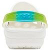 Sandalias de playa Crocs Classic Clog en blanco y verde degradado 206638-1DC