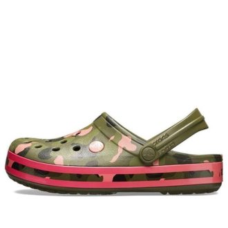 Sandalias de playa Crocs Classic Clog verde rosa 205579-3S9