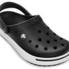 Sandalias de playa Crocs Crocband unisex, color negro y blanco, 11989-060