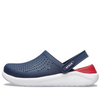 Sandalias de playa Crocs LiteRide unisex azul y rojo 204592-4CC