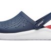 Sandalias de playa Crocs LiteRide unisex azul y rojo 204592-4CC
