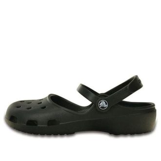 Sandalias de playa tipo zueco Karin de Crocs (mujeres), color negro, 202494-001
