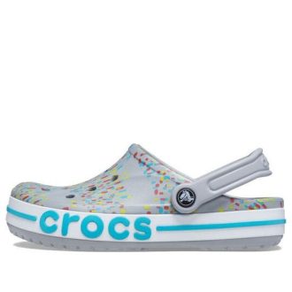 Sandalias de playa unisex Crocs con estampado gris y azul «Gris azul» 206232-0ES
