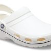 Sandalias deportivas antideslizantes Crocs unisex, color blanco y negro, 205883-126 Sandalias deportivas antideslizantes Crocs unisex, color blanco y negro, 205883-126
