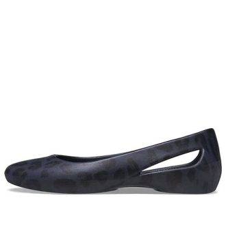 Sandalias deportivas Crocs (WMNS) con estampado de leopardo azul profundo 206210-90L