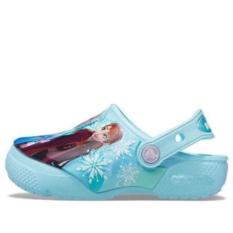 Sandalias deportivas de exterior con tacón plano y estampado Frozen de Crocs (PS) en azul 207078-4O9