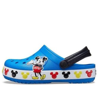 Sandalias deportivas de tacón plano para exteriores Crocs (PS) Disney Mickey en azul 206307-4JL