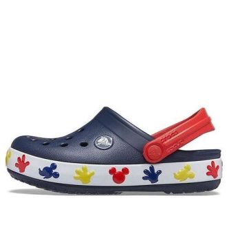 Sandalias deportivas de tacón plano para exteriores Mickey de Crocs (PS) en azul oscuro 207077-410