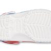 Sandalias deportivas unisex Crocs Classic Pattern, antideslizantes y resistentes al desgaste, color blanco, azul y rojo, 205453-928