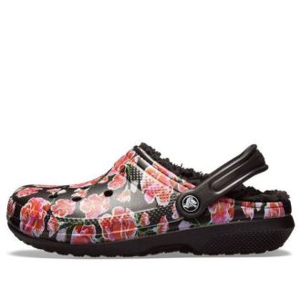 Sandalias deportivas unisex Crocs Classic Stay Warm Cozy, color negro y rojo (205324-643)