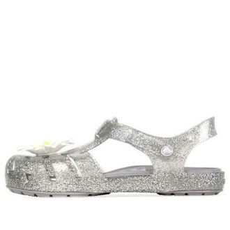 Sandalias informales minimalistas Crocs (PS) Isabella Charm plateadas 205535-040
